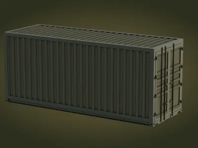 Container shipping Free low-poly 3D model purchase