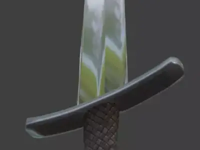 Simple sword Low-poly 3D model get