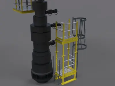Valve access platforms Free 3D model