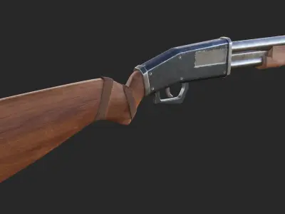 Stylized Shotgun 3D model purchase