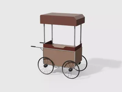 Sales Shopping Cart Low-poly 3D model