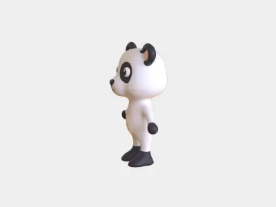 High-Quality 3D Cute Panda for Games  Low-poly 3D model