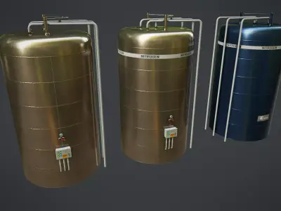 Chemical Container 5 Low-poly 3D model