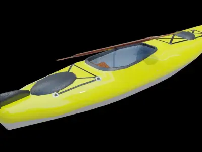 Kayak Low-poly 3D model Low-poly