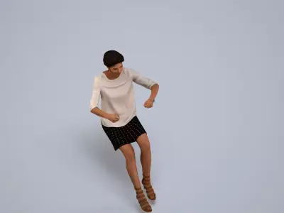00069Gabriela007 - Adult Black woman driving car in casual 3D model