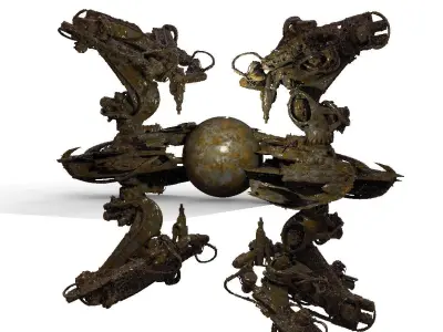 Robot Alien Technology Ship surveillance drone 3D model