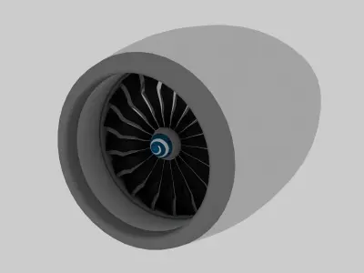Aircraft engine 3D model by gogan