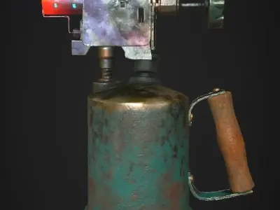 Torch gas lighter Low-poly 3D model