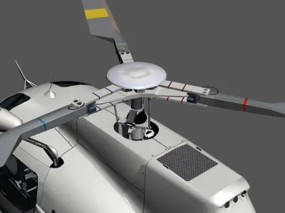 Helicopter Low-poly 3D model 6
