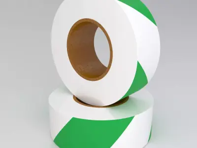 Green Barricade Tape 3D model