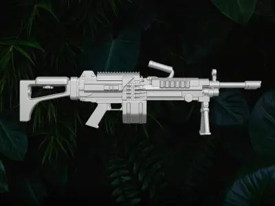 M249 accessory 3D printable files for Action Figures 3D print model purchase