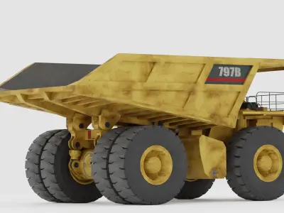 Haul Truck Low-poly 3D model