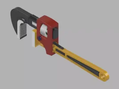 Pipe Wrench 3D model order