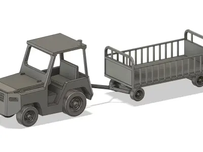 Aircraft diorama set  3D print model