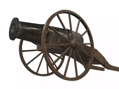 Cannon 3 old 3D model