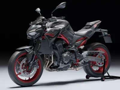 Kawasaki Z900 2021 Low-poly 3D model