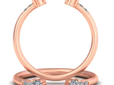 Simple and elegant wedding and engagement band A32 3D print model