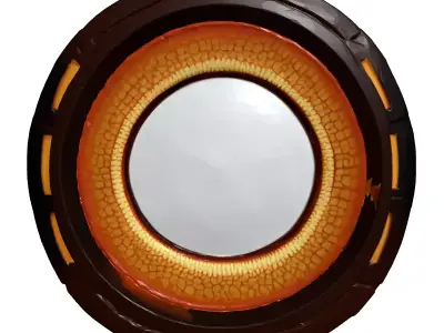 Futuristic Power Core with Glowing Rings 3D model