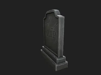 Gravestone Low-poly 3D model purchase
