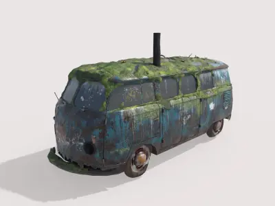 Mossy Van With Chimney 3D model