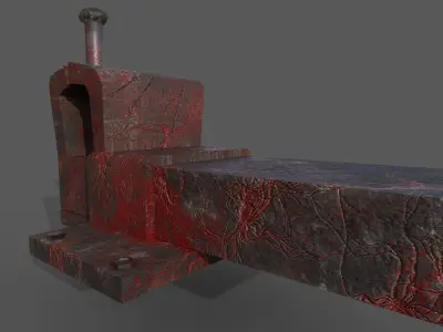 Grim Grip Butcher Leg Clamp for Slaughter Table Low-poly 3D model
