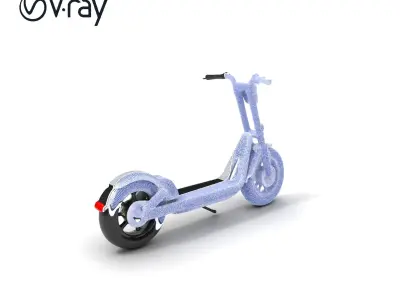 Modern Electric Scooter D Model Pack Low-poly 3D model purchase