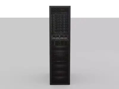 Low Poly Data Center Server Rack 3D model