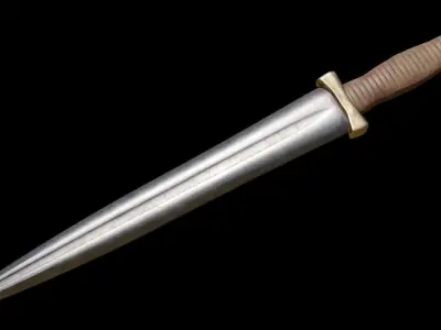 Greek Sword Xiphos 02 Low-poly 3D model
