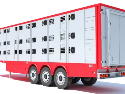  Animal Transport Trailer 3D model