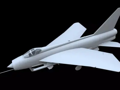 English Electric Lightning F6 Free low-poly 3D model