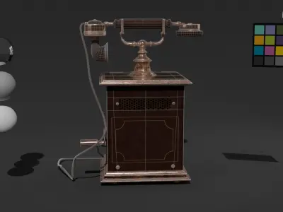Vintage Rotary Dial Telephone - Antique 3D Model Low-poly 3D model