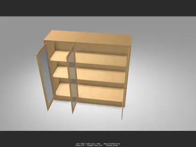 Cabinet 03 Low-poly 3D model