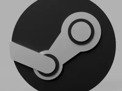 Steam logo  3D model