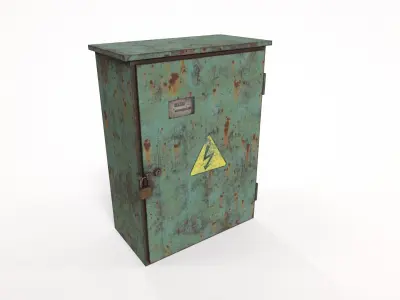 Electricity Box Low-poly 3D model purchase