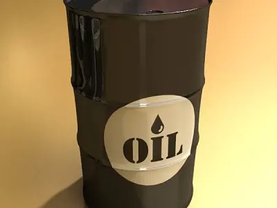 Metal Oil Drums 3D model