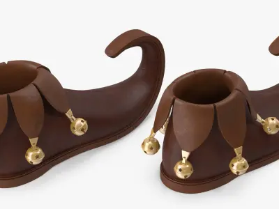  Elf Shoes Brown with Bells 