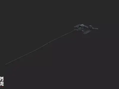 Rail Track Connector Low-poly 3D model