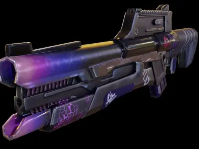 Warping Gun Low-poly 3D model