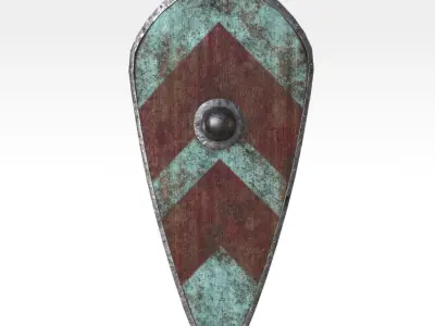 Kite Shield Low-poly 3D model purchase