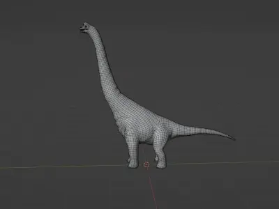 Brachiosaurus 3D Model - Realistic and Versatile 3D model Low-poly 3D model