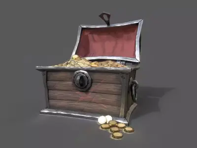 TREASURE CHEST Free low-poly 3D model
