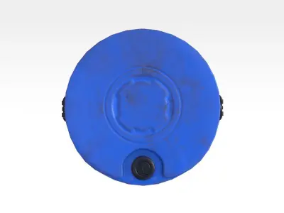 Plastic Barrel - Type A Low-poly 3D model