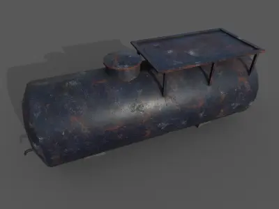 Tank container set of 3 - PBR - lowpoly Low-poly 3D model