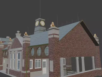 Victorian old ticket house 3D model