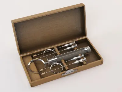 vintage syringe set 3D model