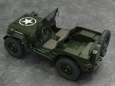 Jeep Willys 1942 3D model by 3mrys