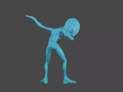 Dancing  Alien Low-poly 3D model