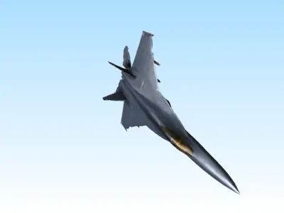 Stealth Fighter Jet Breaking the Sound Barrier 3D model