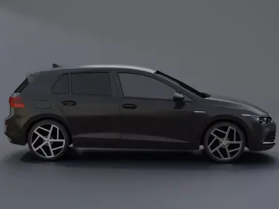 Volkswagen golf mk8  Low-poly 3D model
