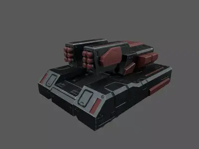 SCI FI TANK IV Low-poly 3D model